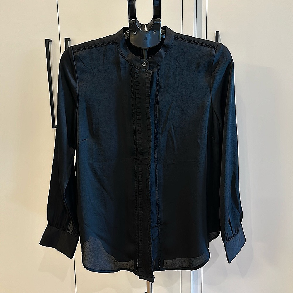 Ann Taylor Stand Collar Shirt